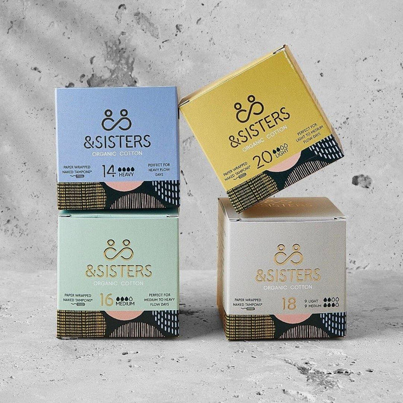 & Sisters Paper Wrapped Organic Cotton Naked Tampons